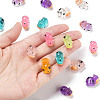 20Pcs Translucent Resin Cute Cow Ornament RESI-FS0002-11-3