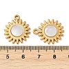 304 Stainless Steel Natural White Shell Pendants STAS-L288-16G-02-3