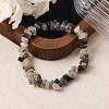 Natural Tourmalinated Quartz/Black Rutilated Quartz Stretch Bracelets BJEW-JB03681-01-5