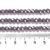 Electroplate Opaque Glass Beads Strands X-EGLA-A035-P4mm-A11-4
