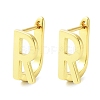 Brass Letter Stud Earrings for Women EJEW-A038-01R-G-1