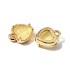 Heart Brass Charms KK-D024-02C-G-2