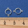 Rack Plating 925 Sterling Silver Cabochon Connector Settings STER-NH0001-41B-S-3