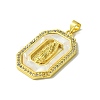 Real 18K Gold Plated Brass Micro Pave Cubic Zirconia Pendants KK-H472-14G-13-2
