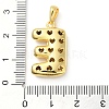 Brass Micro Pave Cubic Zirconia Pendants KK-E061-03G-05-3