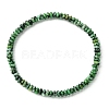 Natural African Turquoise(Jasper) Flat Round Beaded Stretch Bracelets for Women BJEW-JB09717-08-1
