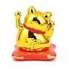 ABS Plastic Solar Powered Maneki-neko Figurines DJEW-B017-01A-03-3