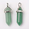 Natural Green Aventurine Double Terminated Pointed Pendants X-G-F295-04A-4