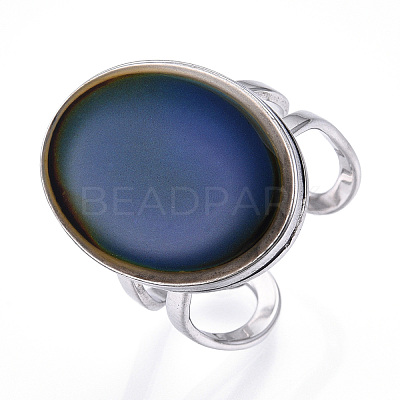 Oval Mood Ring RJEW-T025-02P-1
