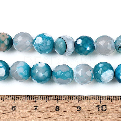 Dyed & Heated Natural Fire Crackle Agate Beads Strands G-N359-01B-06-1