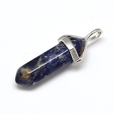Natural Sodalite Double Terminated Pointed Pendants G-J261-B10-1