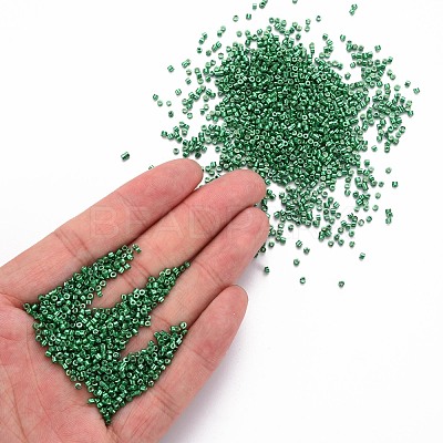 Plated Glass Cylinder Beads SEED-S047-E-002-1