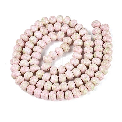 Opaque Baking Paint Glass Beads Strands GLAA-Q110-03A-02-1