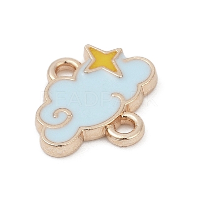 Alloy Enamel Star Cloud Connector Charms PALLOY-V001-04B-1