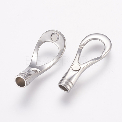 Tarnish Resistant 304 Stainless Steel Magnetic Clasps with Glue-in Ends X-STAS-L189-14P-1