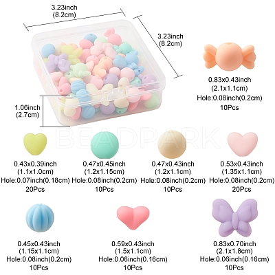 Rubberized Style Acrylic Beads SACR-FS0001-12-1