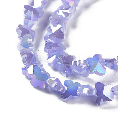 Electroplate Butterfly Glass Beads Strands EGLA-A036-10A-AB01-1