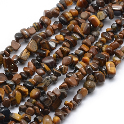 Natural Tiger Eye Beads Strands X-G-P332-45-1