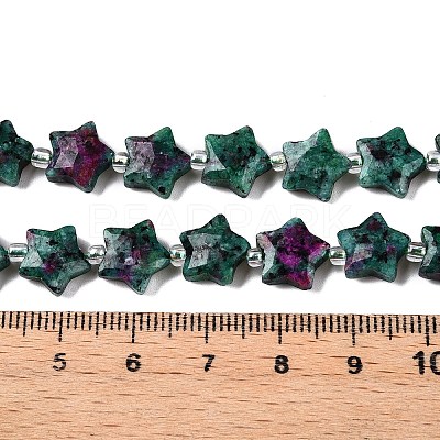 Natural Ruby in Zoisite Beads Strands G-T138-194-1