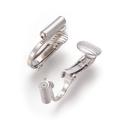 Brass Clip-on Earring Converters Findings KK-L175-01P-1