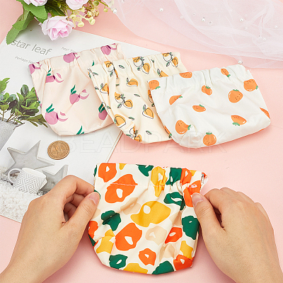 4pcs Mini Cloth Printed Multipurpose Shrapnel Makeup Bags Change Purse ABAG-GF0001-26-1