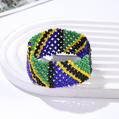 Bohemian Style Glass Seed Beaded Bracelets for Women FS-WGBF549-06-1