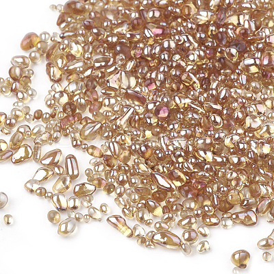 Plated Glass Seed Beads SEED-S016-01-1