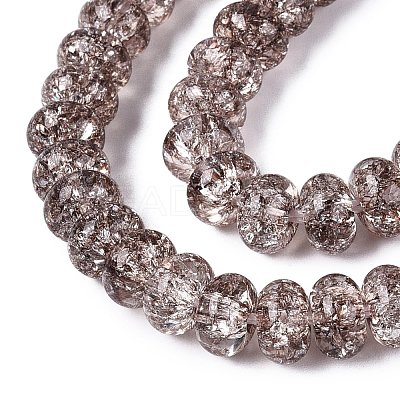 Crackle Transparent Glass Beads Strands GLAA-N069-02A-02-1