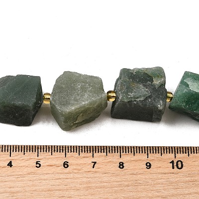 Raw Rough Natural Green Aventurine Beads Strands G-Z087-B05-1