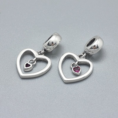 Antique Silver Plated 925 Sterling Silver European Dangle Charms STER-L060-27A-AS-1
