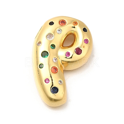 Brass Cubic Zirconia Pendants KK-M295-13G-P-1