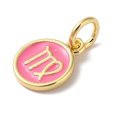 Real 18K Gold Plated Brass Enamel Charms KK-L216-001G-L04-1