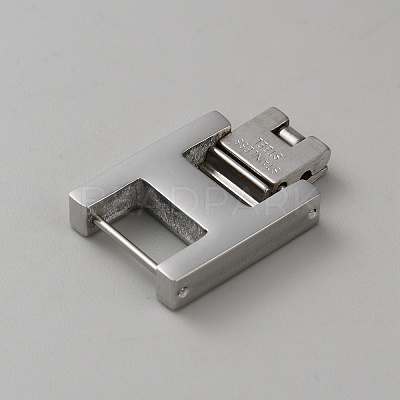 Rectangle Stainless Steel Watch Band Clasps LS-STAS-WH0048-08C-P-1