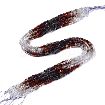 Natural Mixed Gemstone Beads Strands G-D080-A01-02-34-1