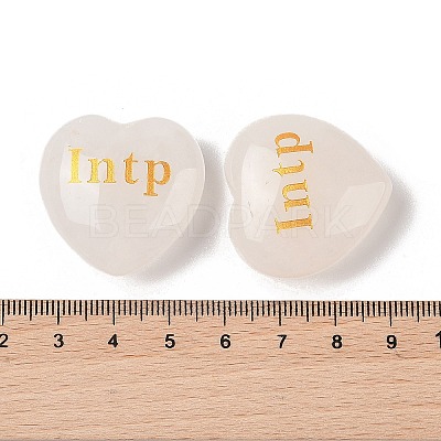 Natural Quartz Crystal Heart Engraving MBTI Figurines Statues for Home Office Desk Decorations X1-G-K353-05F-1