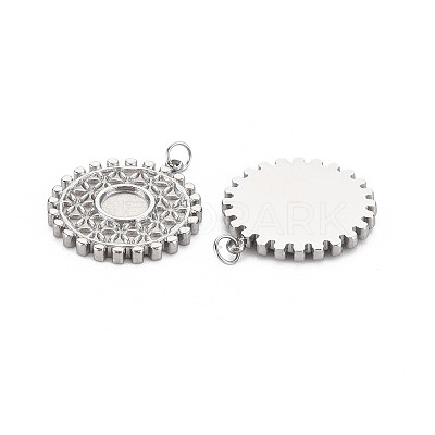 304 Stainless Steel Pendant Enamel Settings LS-STAS-N097-195P-1