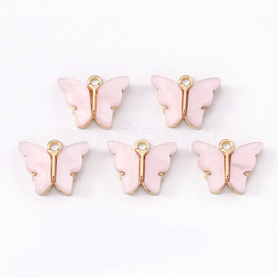 Alloy Acrylic Pendants ENAM-R136-01C-1