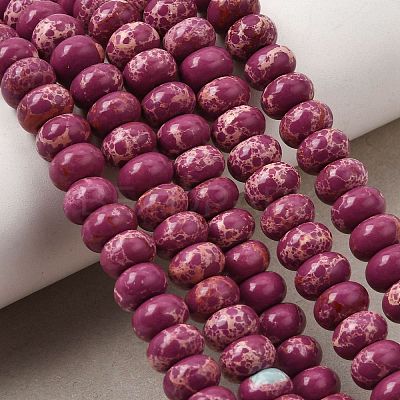Synthetic Imperial Jasper Dyed Beads Strands G-D077-E01-01C-1