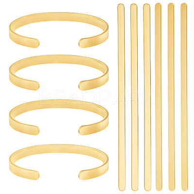 304 Stainless Steel Bangle Blank Strips MAK-WH0016-02B-G-1