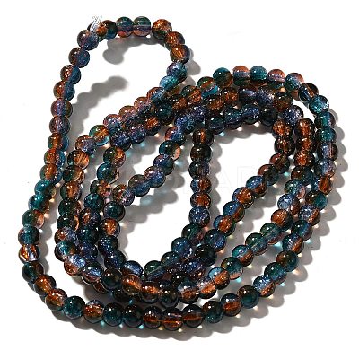 Crackle Glass Beads Strands X-CCG-C002-6mm-08-1