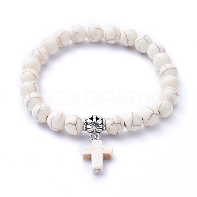 Stretch Charm Bracelets BJEW-JB05234-04-1