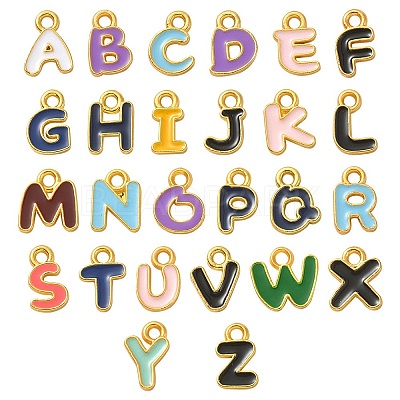 26Pcs 26 Styles Alloy Enamel Pendants ENAM-YW0002-94-1