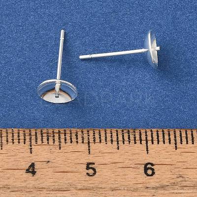 Brass Studs Earrings Finding KK-K383-01E-S-1