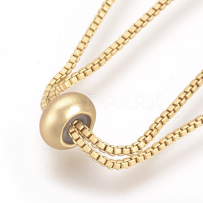 Brass Box Chain Slider Bracelet Making X-KK-Q675-05G-1