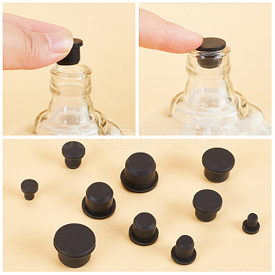 40Pcs 5 Style Silicone Hole Plugs AJEW-GF0008-05A-1
