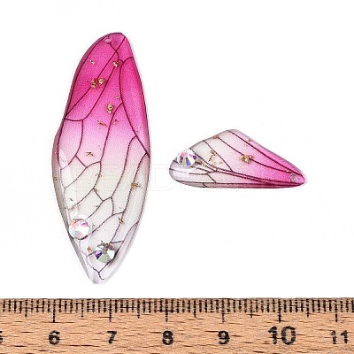 Epoxy Resin Butterfly Wing Pendants RESI-T057-89C-1