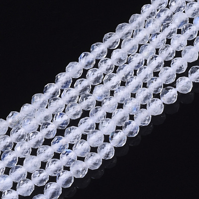 Natural Rainbow Moonstone Beads Strands G-R465-02A-1
