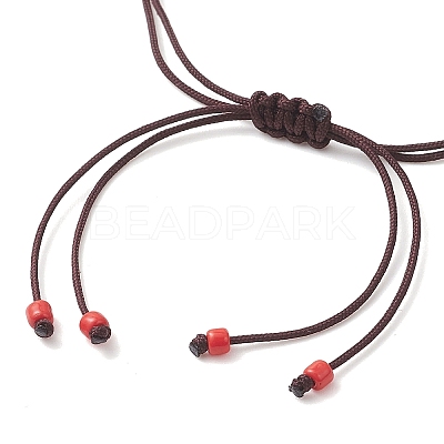 Handmade Silver Foil Glass Lampwork &  Natural White Jade Beads Braided Bead Bracelets for Women BJEW-JB12728-01-1