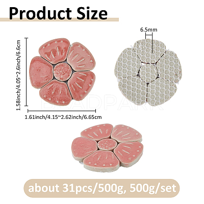 500G Handmade Porcelain Cabochons PORC-FH0001-17-1