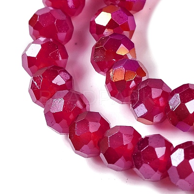 Baking Electroplate Glass Beads Strands DGLA-A039-J10mm-B02-1
